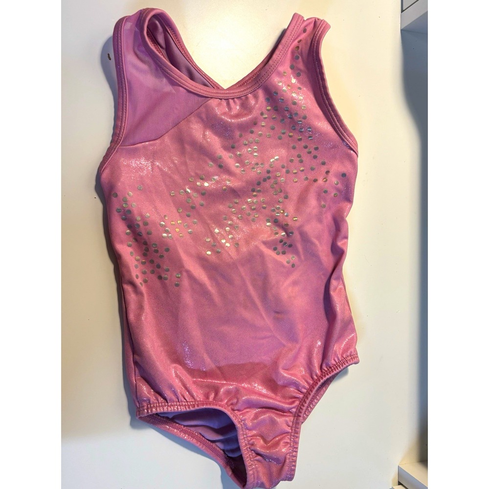 Cat & Jack Girls Pink Shimmer Dance Leotard Sleeveless Strappy Back 3T